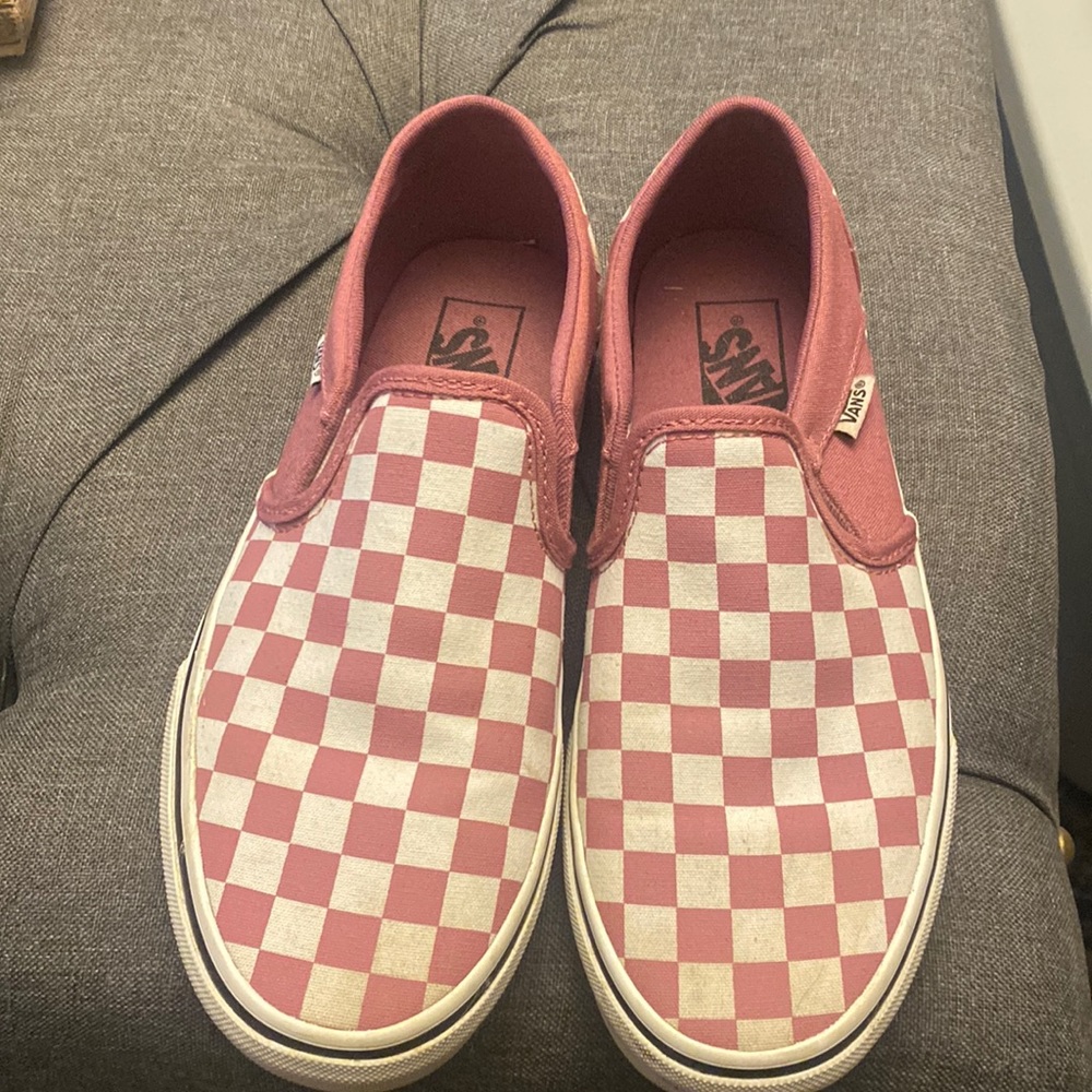 Checkered vans like new